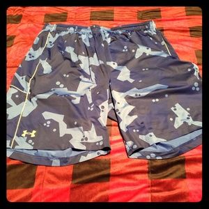 2 tone blue urban camo shorts